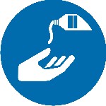 
Utilisez un désinfectant pour les mains signe